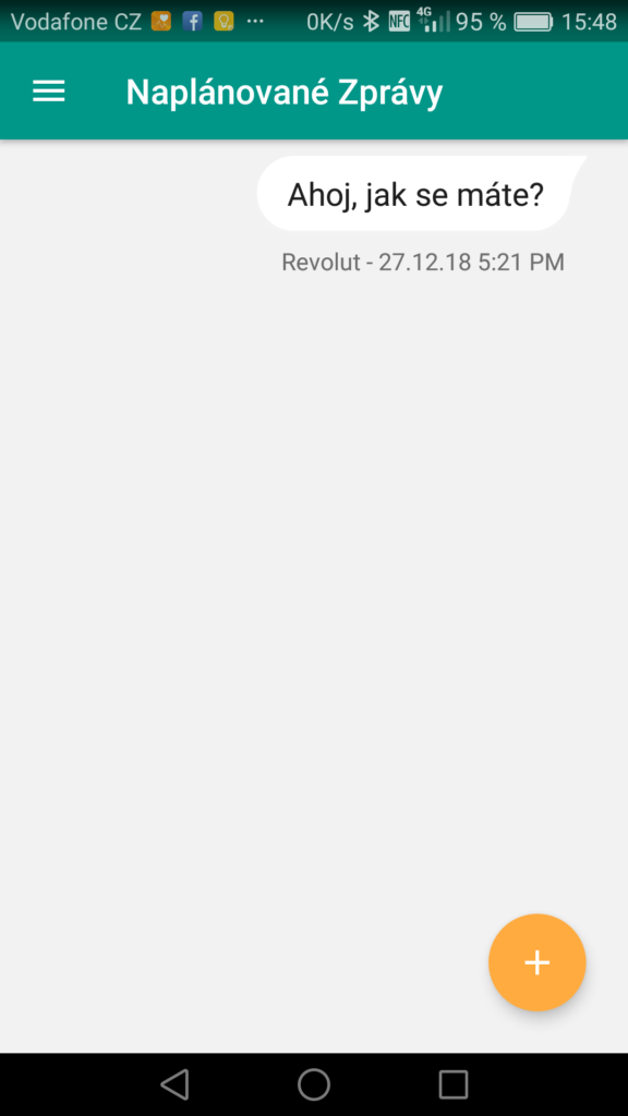 Obrázek: Jak naplánovat odeslání SMS a odložit odeslání zprávy na později?
