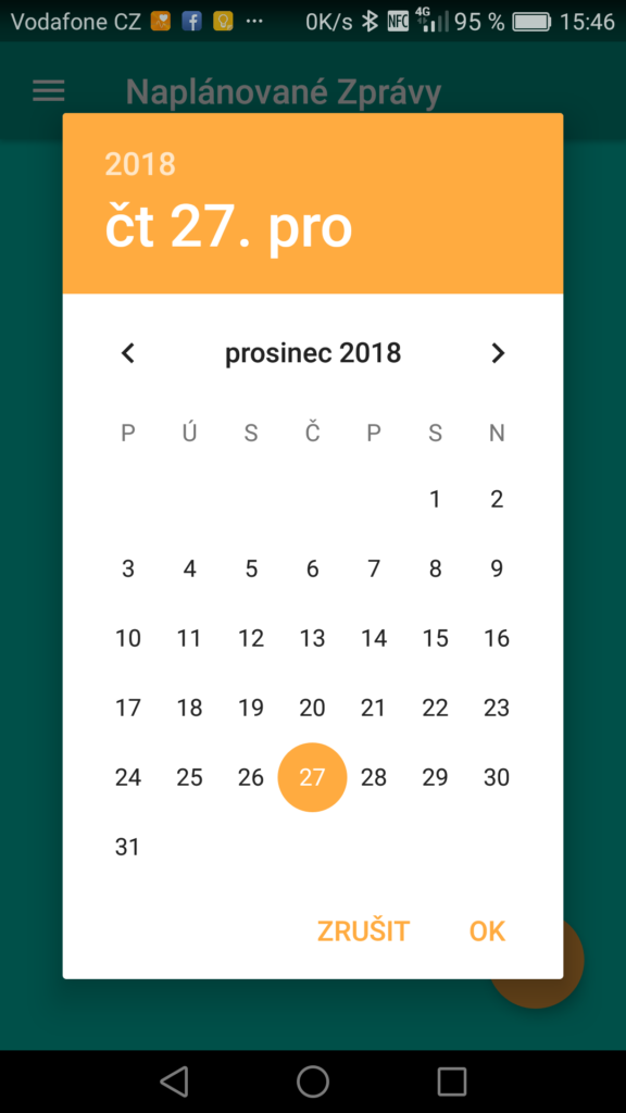 Obrázek: Jak naplánovat odeslání SMS a odložit odeslání zprávy na později?