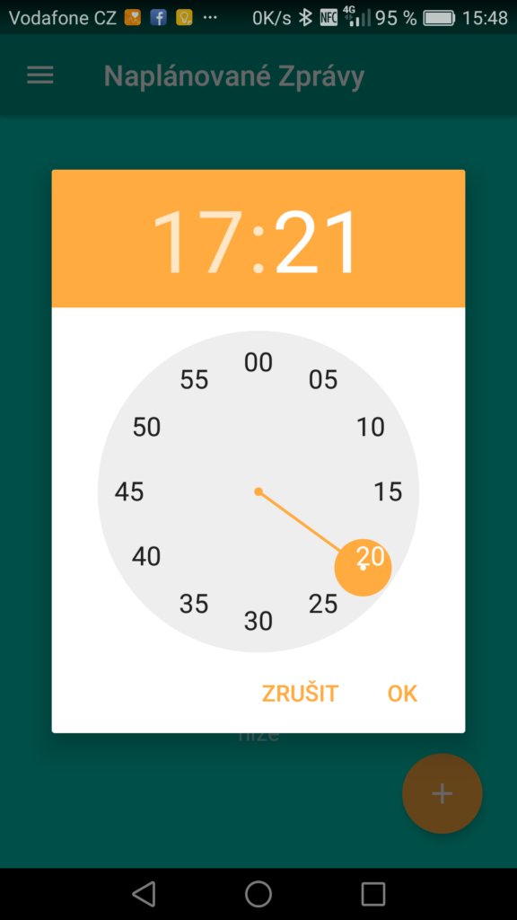 Obrázek: Jak naplánovat odeslání SMS a odložit odeslání zprávy na později?