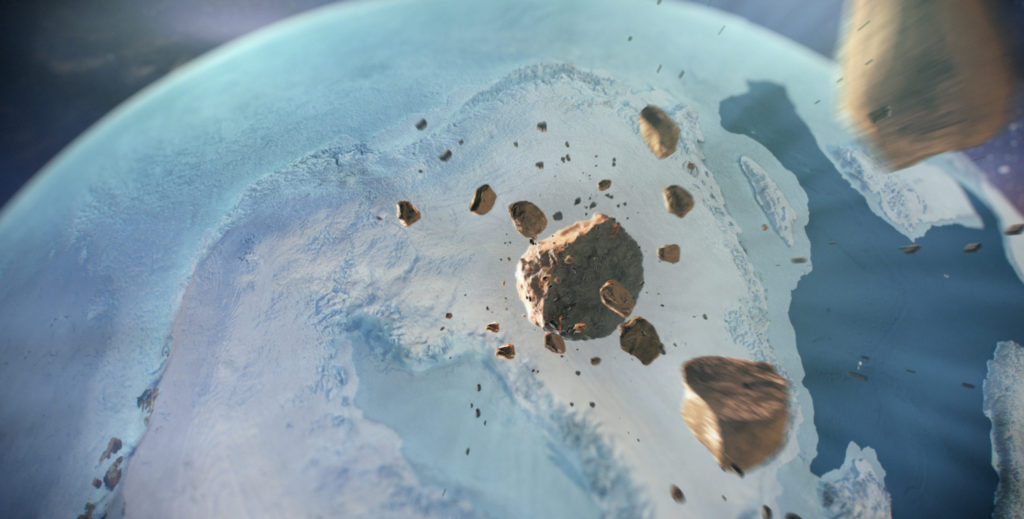 Obrázek: Kilometrový asteroid skončil pod grónským ledem, nyní vědci objevili druhý kráter
