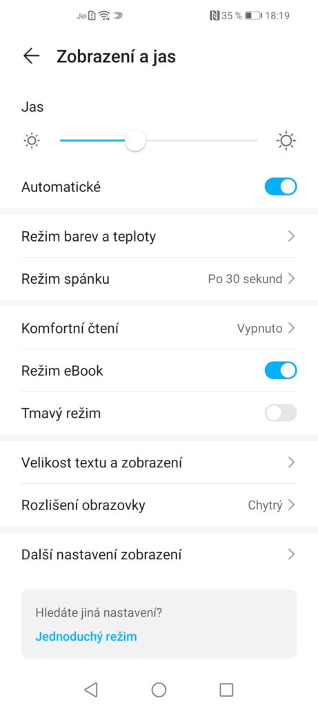 Obrázek: Čtení knih na mobilu? Honor používá funkci eBook simulující displeje čteček knih