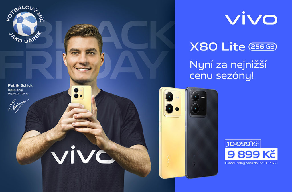 Obrázek: Black Friday v podání vivo: Šik X80 Lite pod 10 000 Kč a fotbalové míče pro každého Obrázek: Black Friday v podání vivo: Šik X80 Lite pod 10 000 Kč a fotbalové míče pro každého