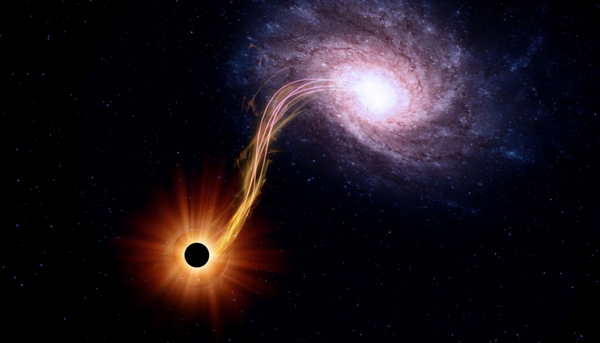 Černá díra v galaxii UHZ1 vznikla krátce po Velkém třesku